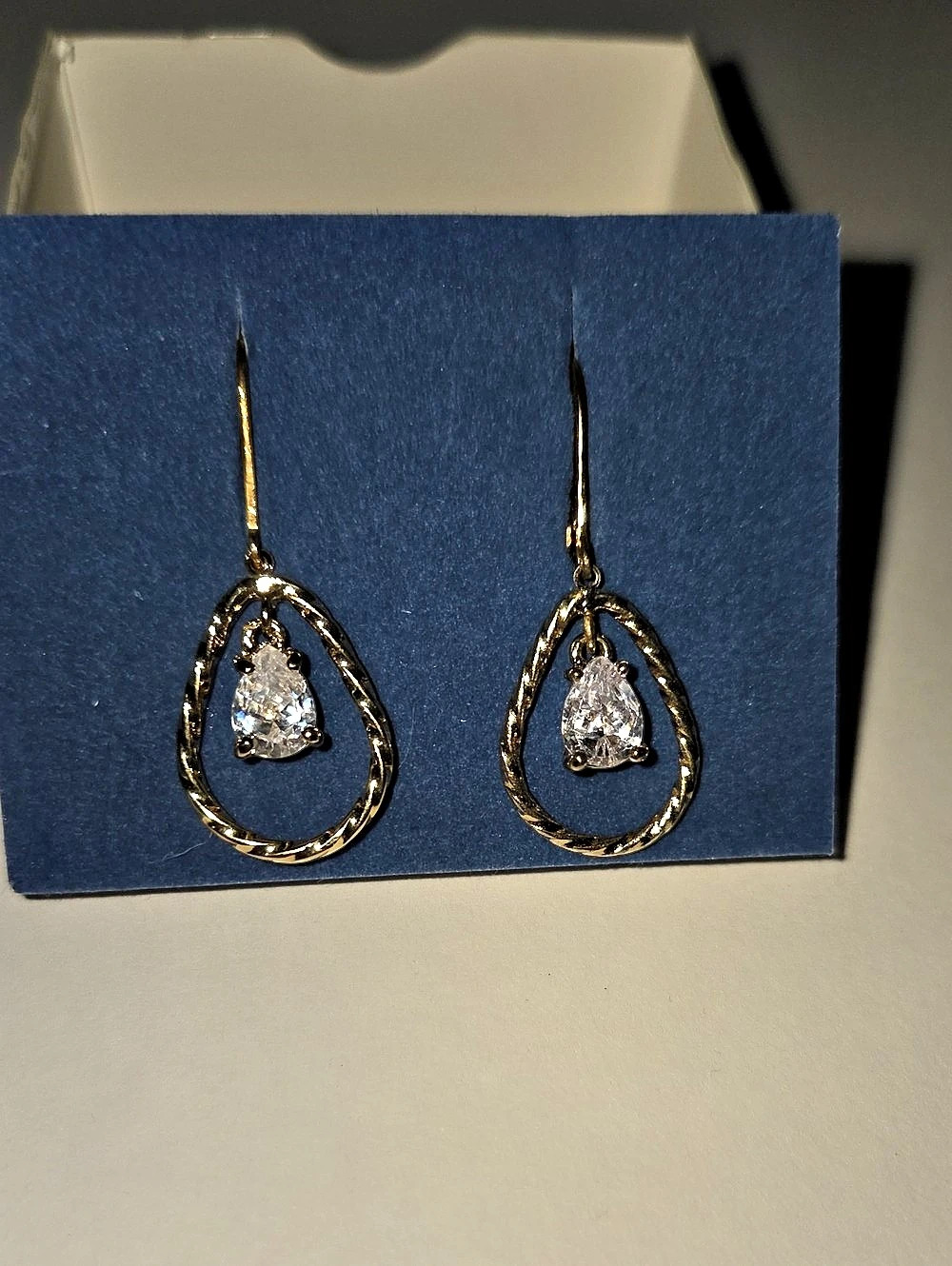 Gold-Tone Drop Earrings Like New